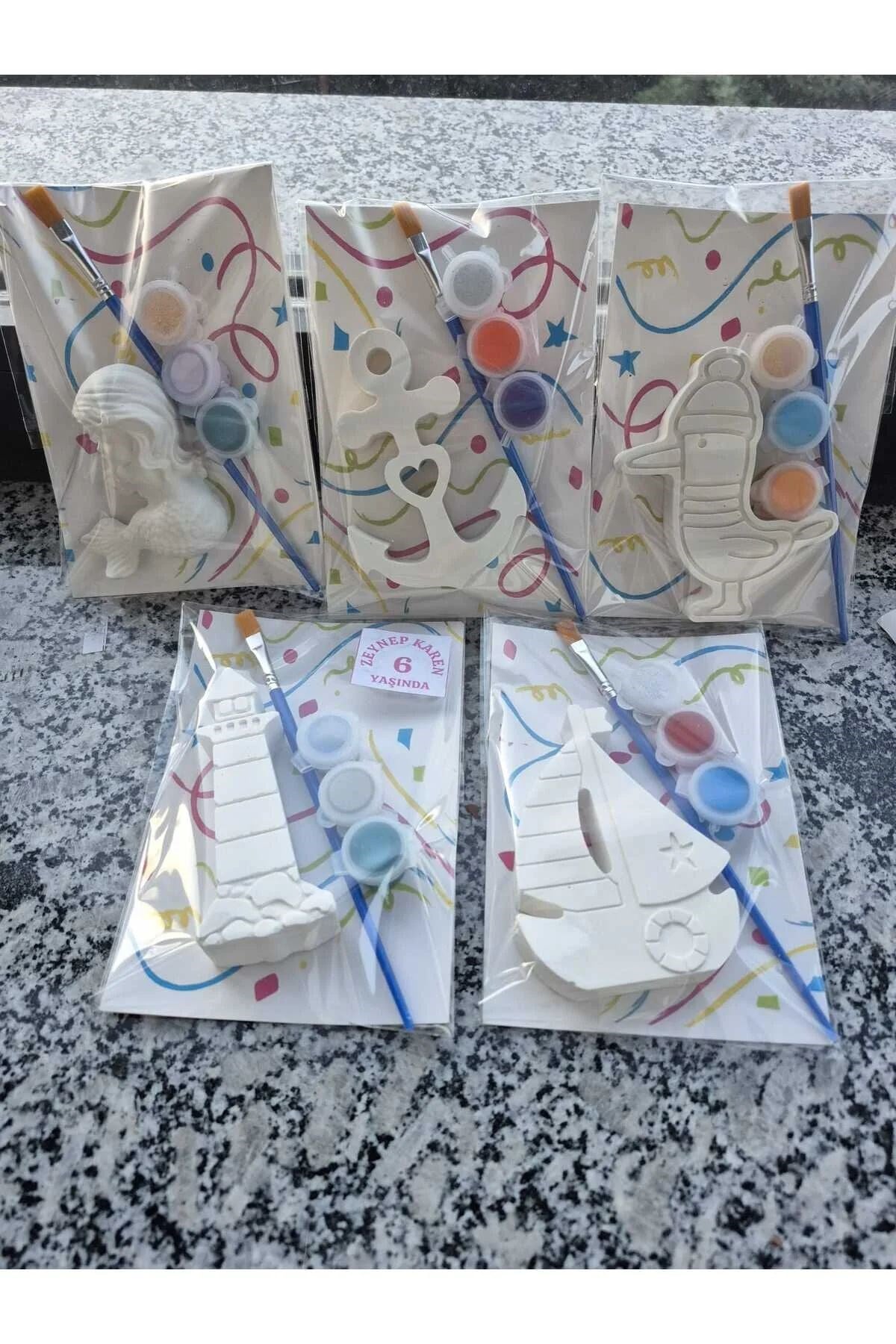15 Adet - Denizci Tema / Taş Boyama Setleri,Kendin Yap,Dıy, Doğum Günü,Bayram,Karne Hediyesi