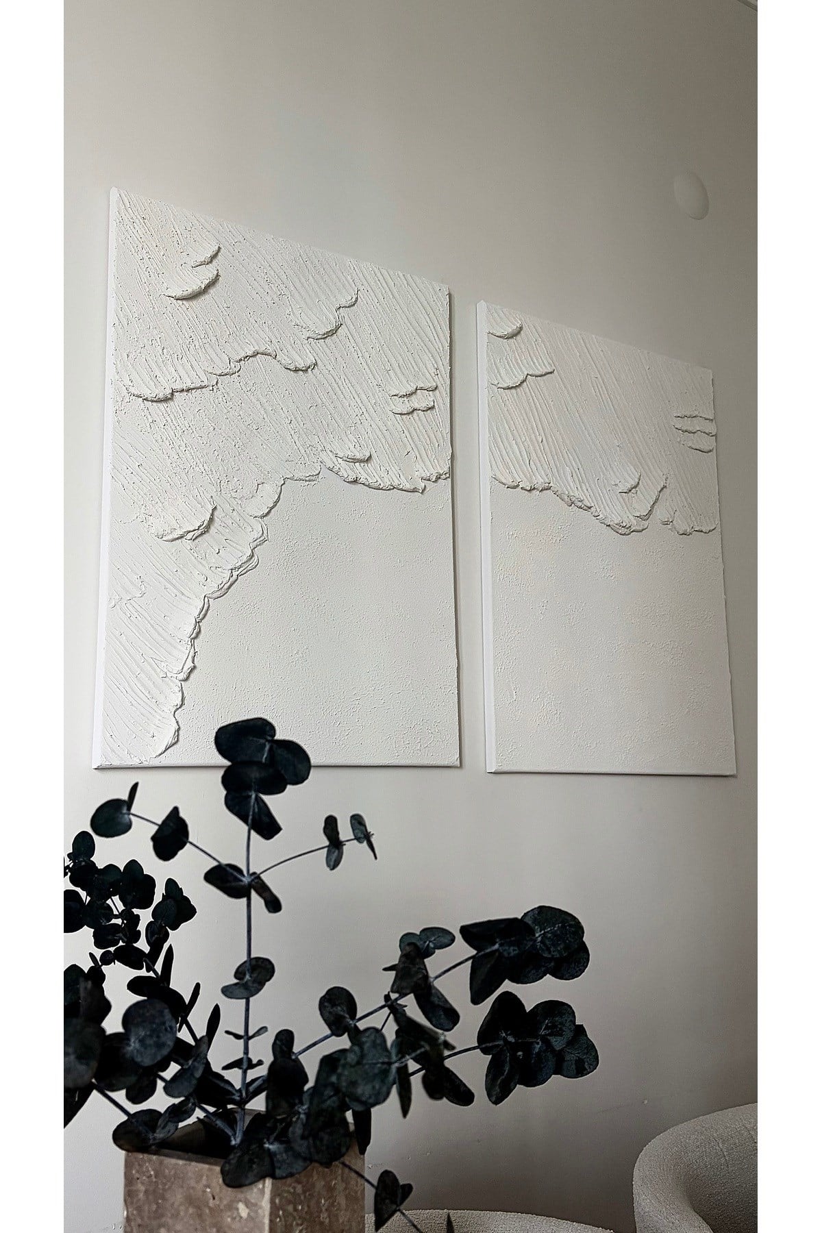 Dokulu Tablo 3 boyutlu Minimalist Modern Duvar Dekoru Texture Art Set 50x70