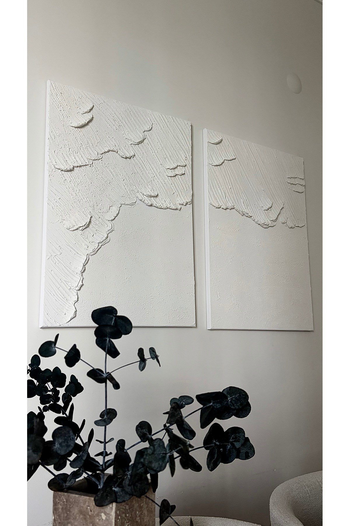 Dokulu Tablo 3 boyutlu Minimalist Modern Duvar Dekoru Texture Art Set 50x70