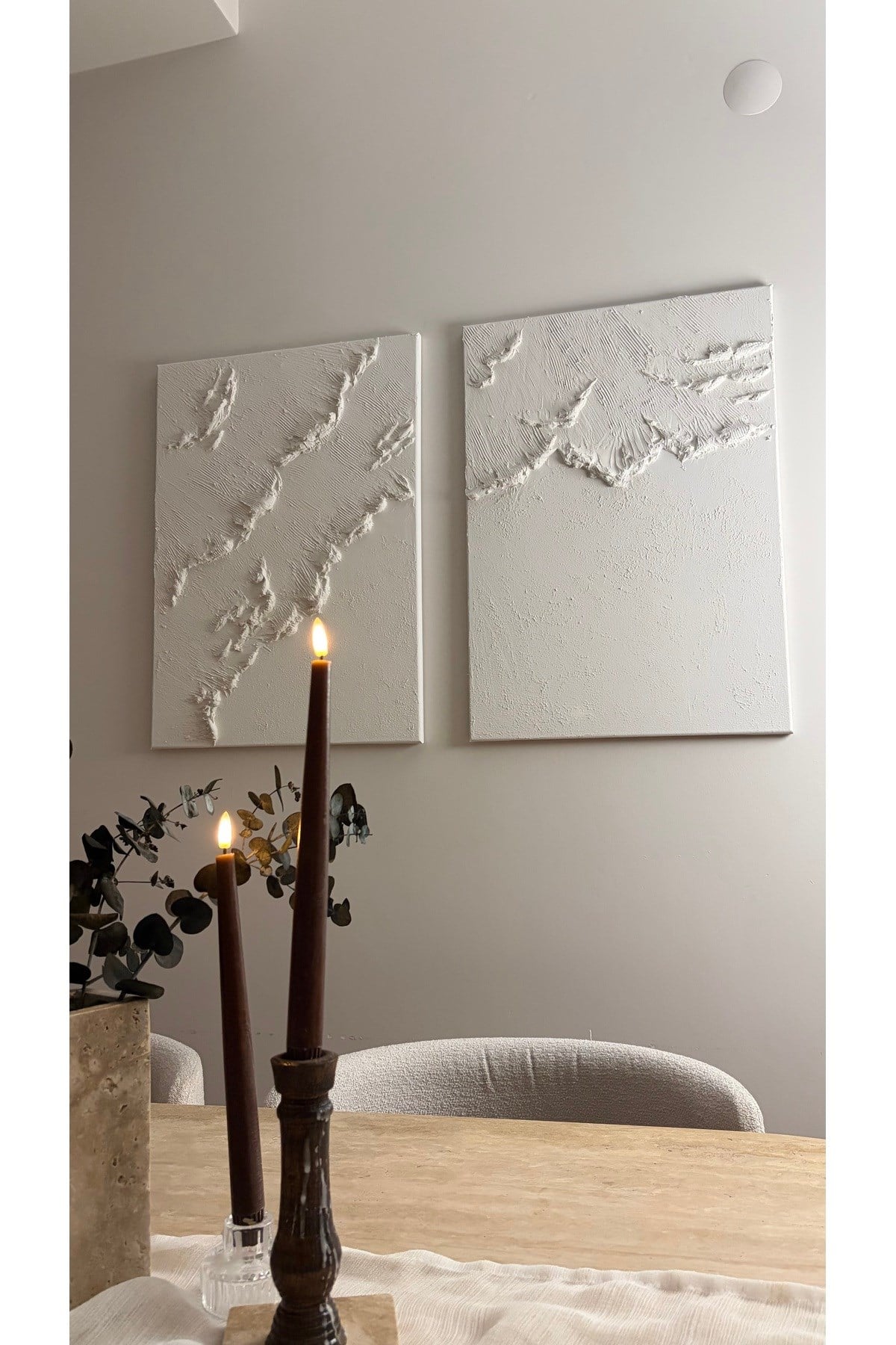 Dokulu Tablo 3 boyutlu Minimalist Modern Duvar Dekoru Texture Art Set 50x70