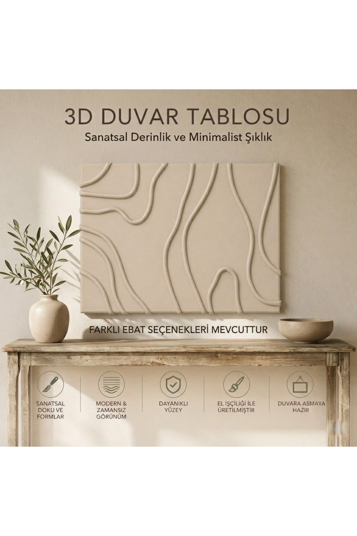 Modern Bohem Dokulu Tablo