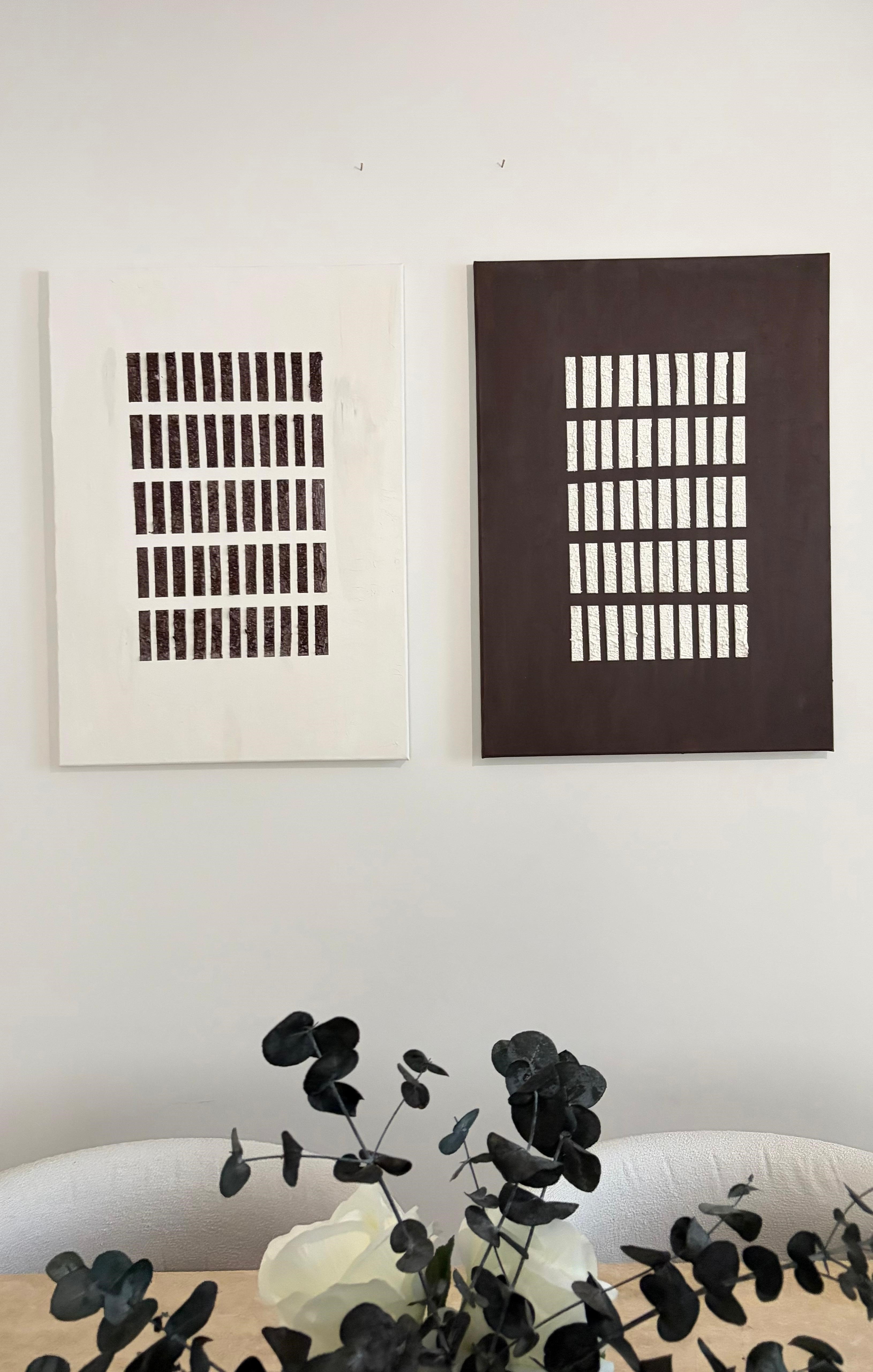 Naath Dokulu Tablo Seti 3D Minimalist Tablo Alçı Tablo El Yapımı İskandinav Tablo Dekoratif Tablo Set 50x70