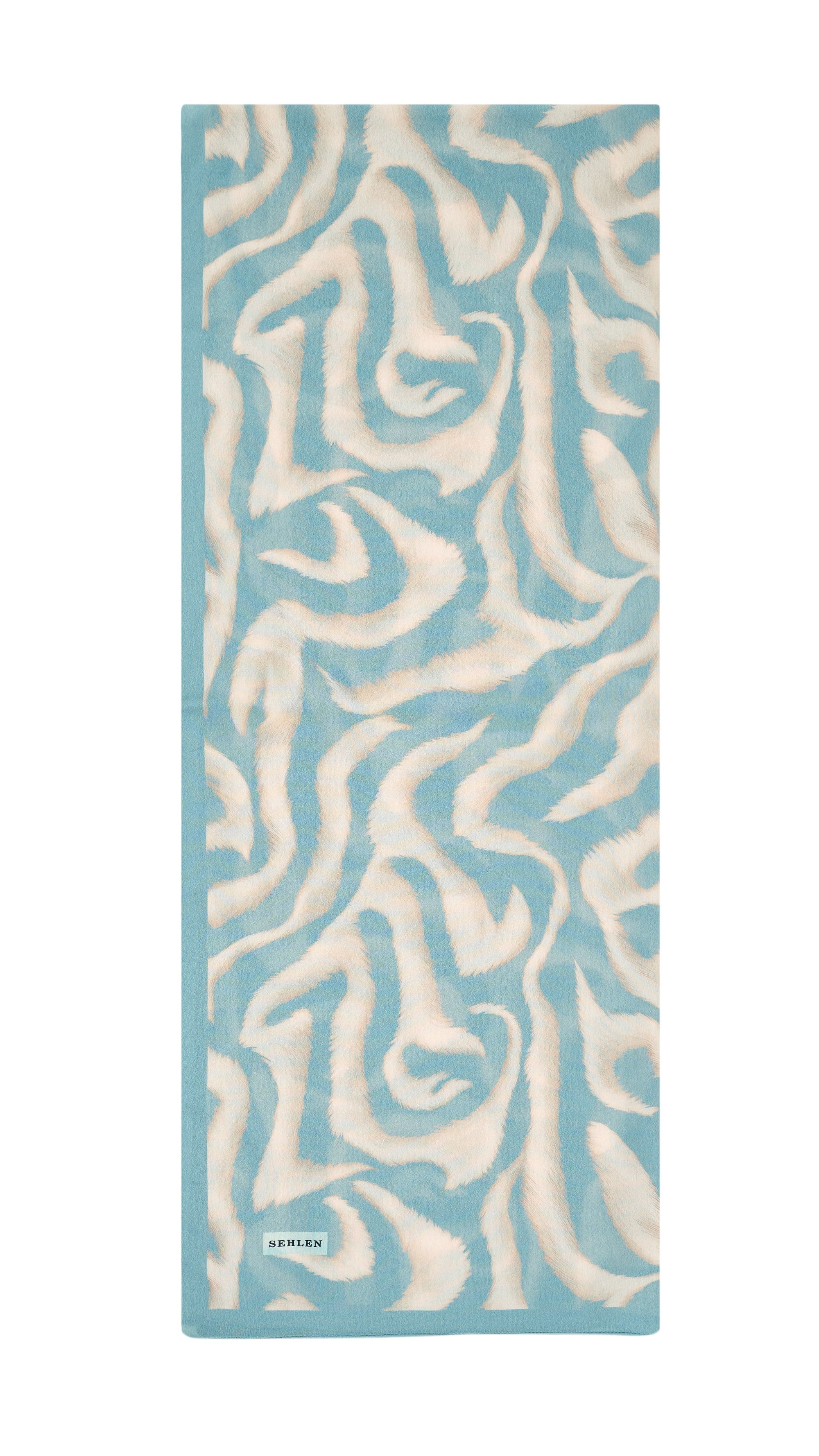 Aura Soyut Akış Desenli Şal - Mint