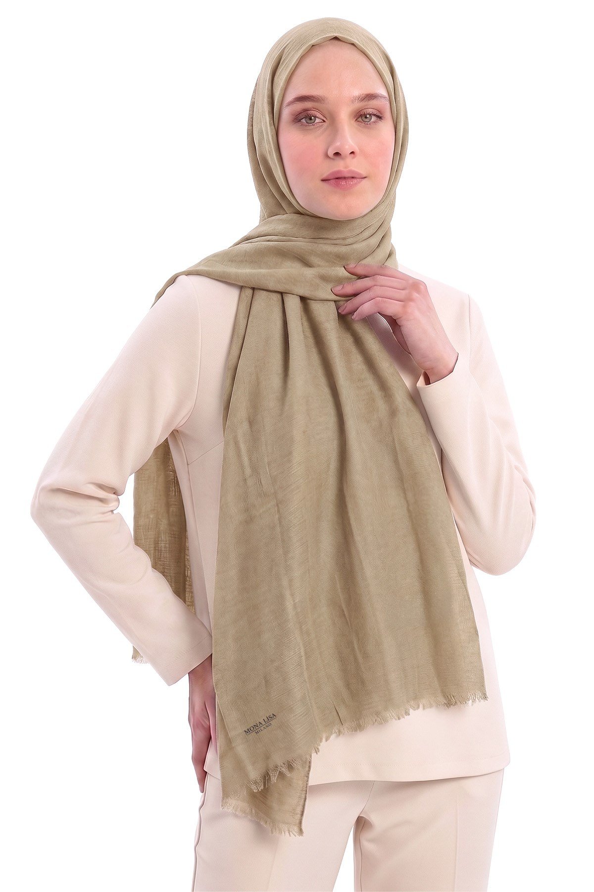 Pamuklu Comfort Şal - Açık Vizon