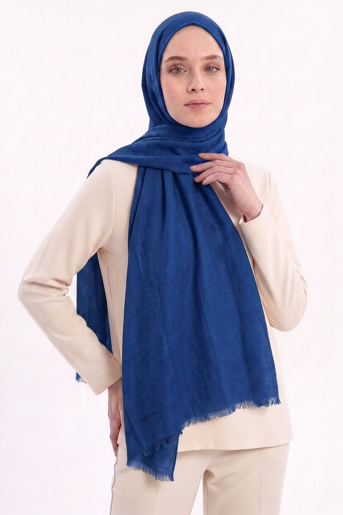 Pamuklu Comfort Şal - Saks