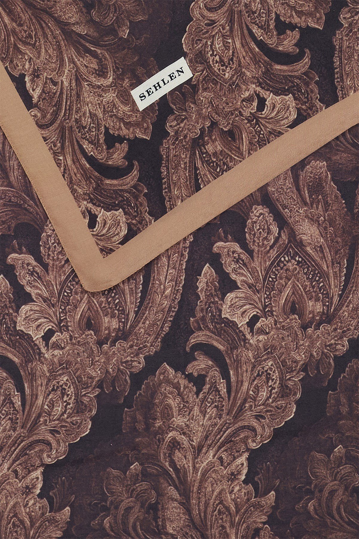 Perla Barok Paisley Desenli Şal - Bej