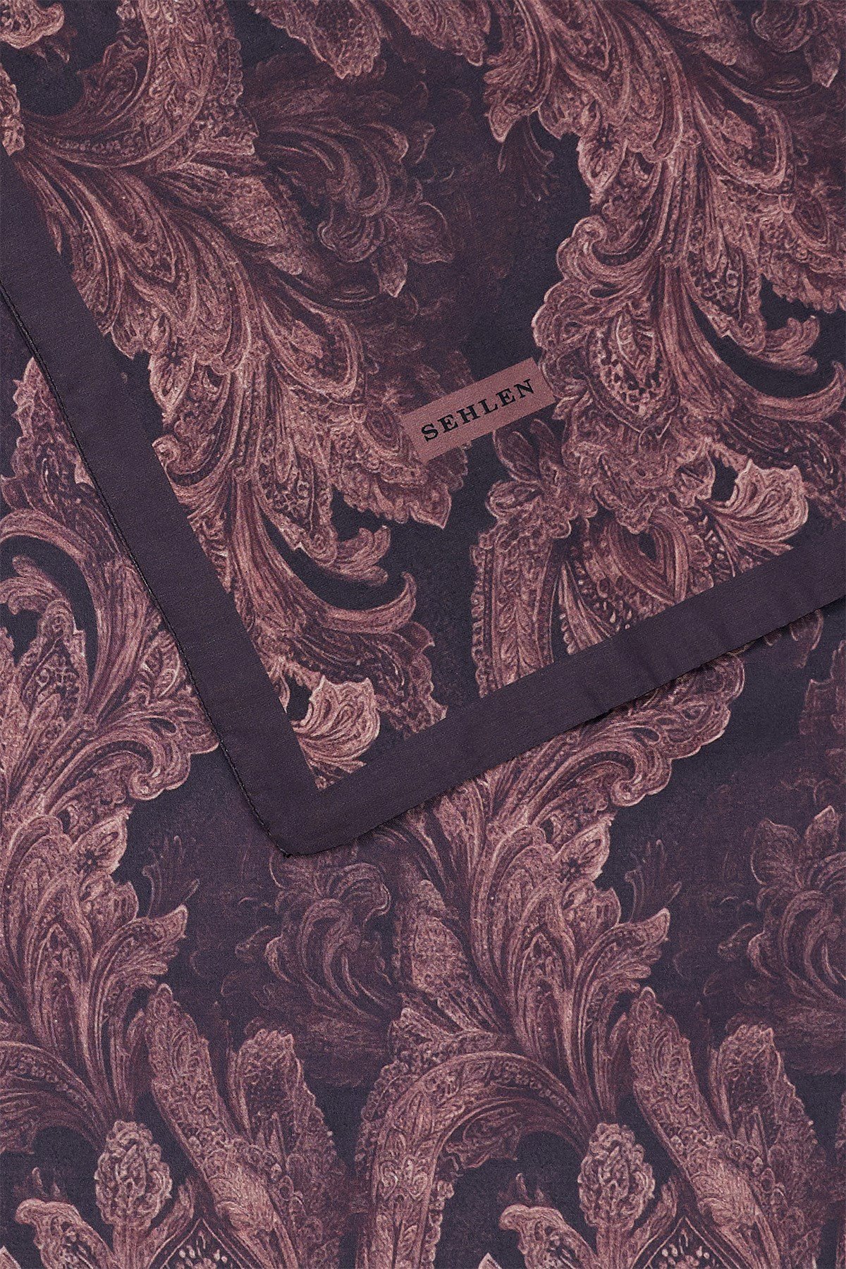 Perla Barok Paisley Desenli Şal - Koyu Vişne