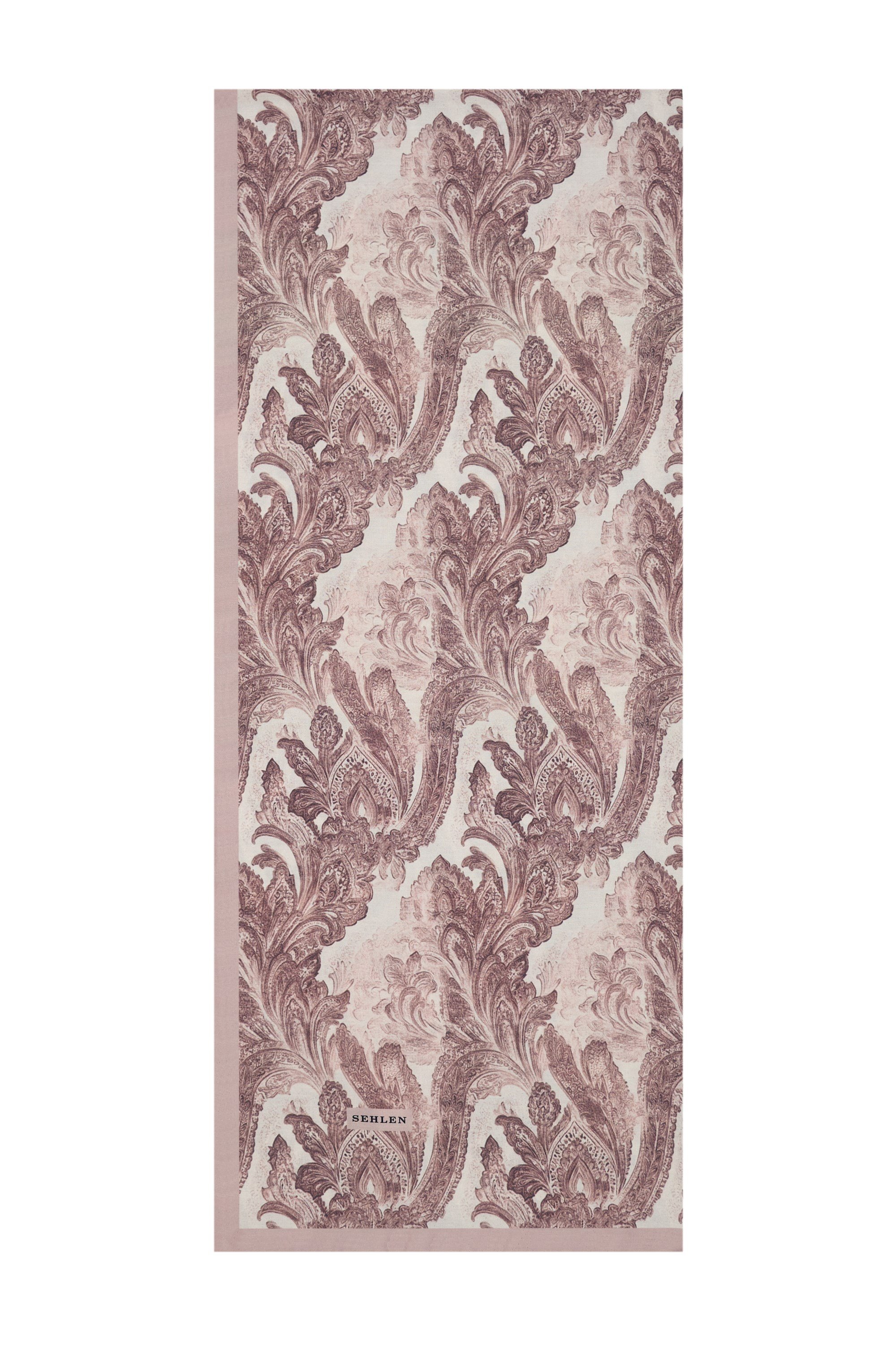 Perla Barok Paisley Desenli Şal - Pudra