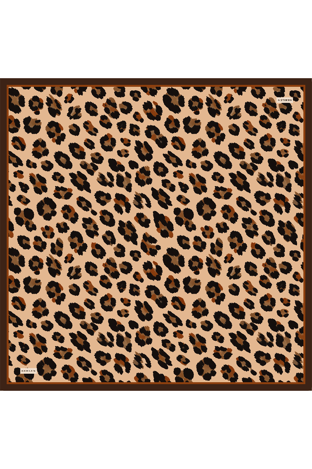 Soft Eşarp Leopar Desen - Bej