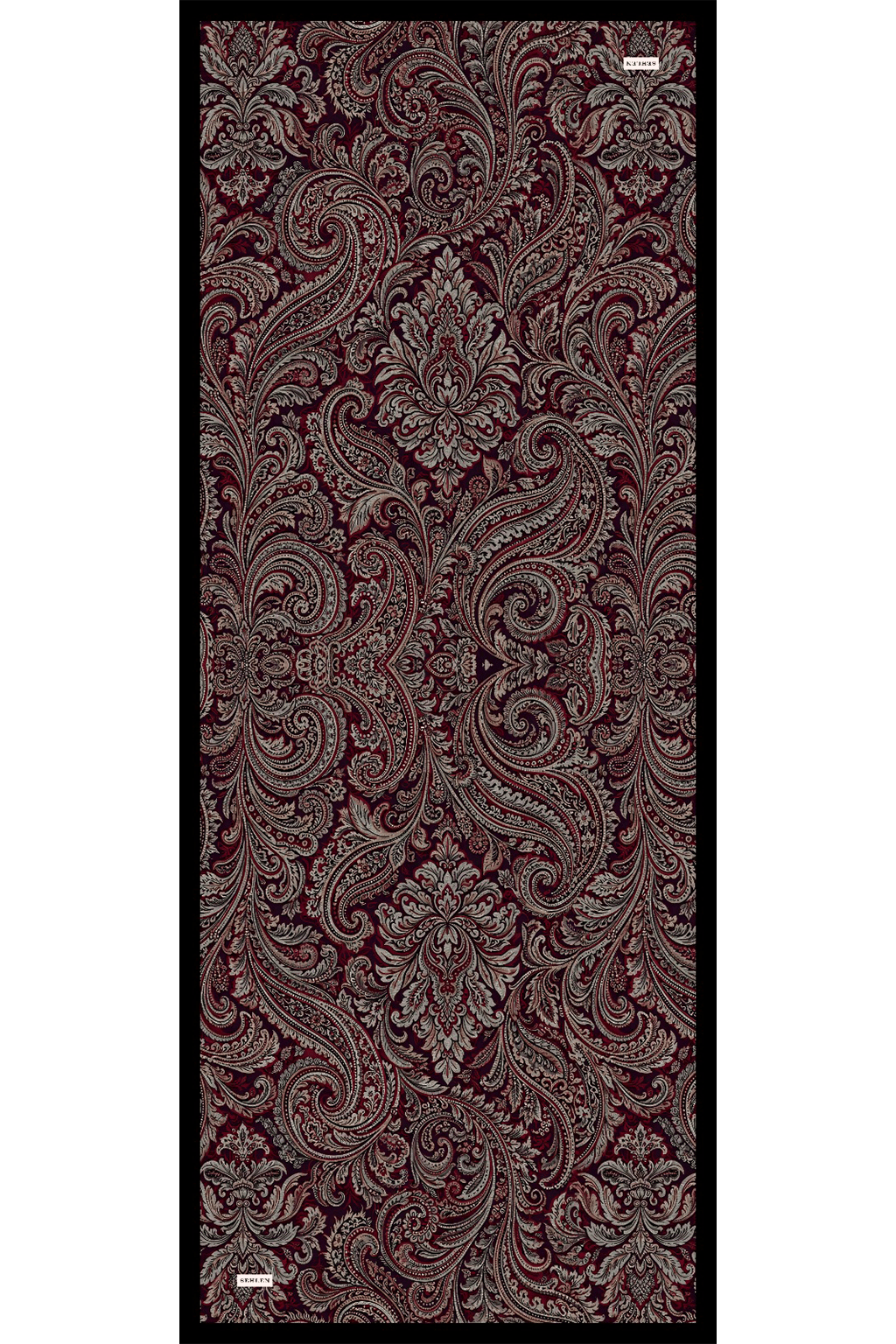Soft Şal Paisley Desen - Bordo