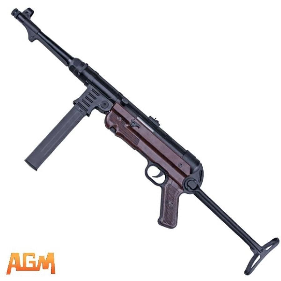 AGM MP-007 MP40 SMG WOOD & Replika Ağaç WWII Klasik AEG Airsoft Tüfek