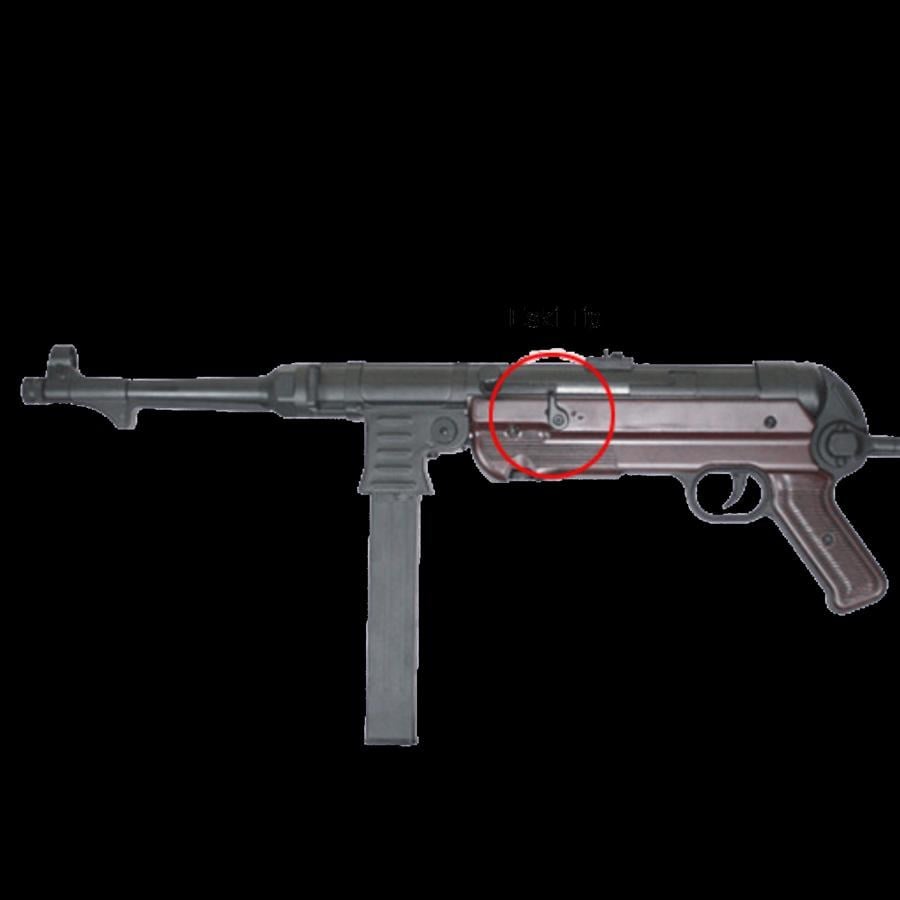 AGM MP007 MP40 SIYAH WWII Klasik Full Metal SMG AEG Airsoft Tüfek