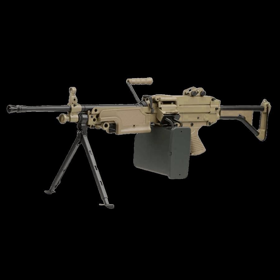 A&K M249-MK1 AEG LMG Airsoft Tüfek FULL METAL - Tan (AK-M249-MK1-TAN-MTL)