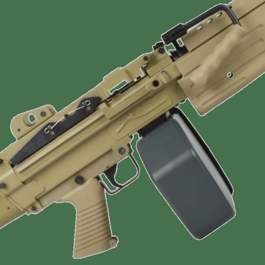 A&K M249-MK2 Full Metal AEG LMG Airsoft Tüfek - Tan (AK-M249-MK2-TAN-MTL)