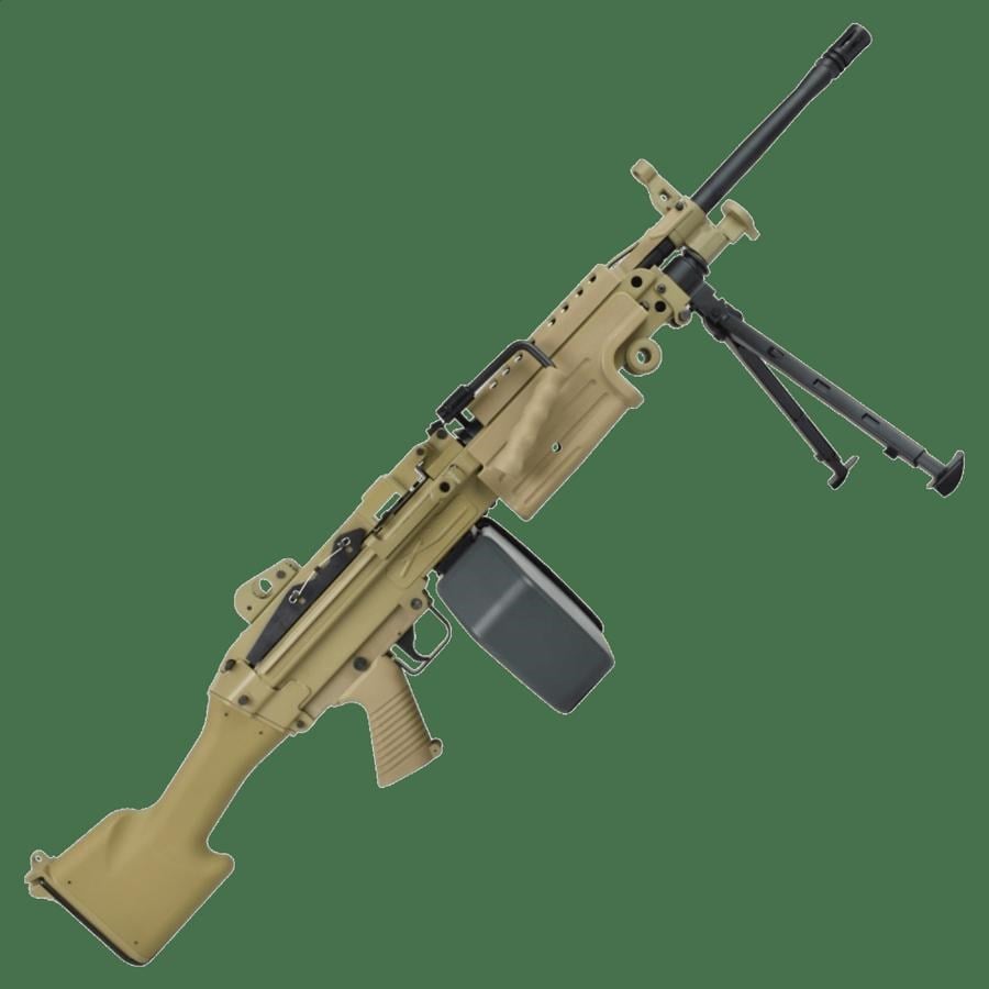 A&K M249-MK2 Full Metal AEG LMG Airsoft Tüfek - Tan (AK-M249-MK2-TAN-MTL)
