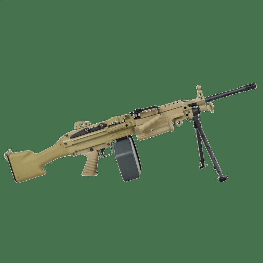 A&K M249-MK2 Full Metal AEG LMG Airsoft Tüfek - Tan (AK-M249-MK2-TAN-MTL)