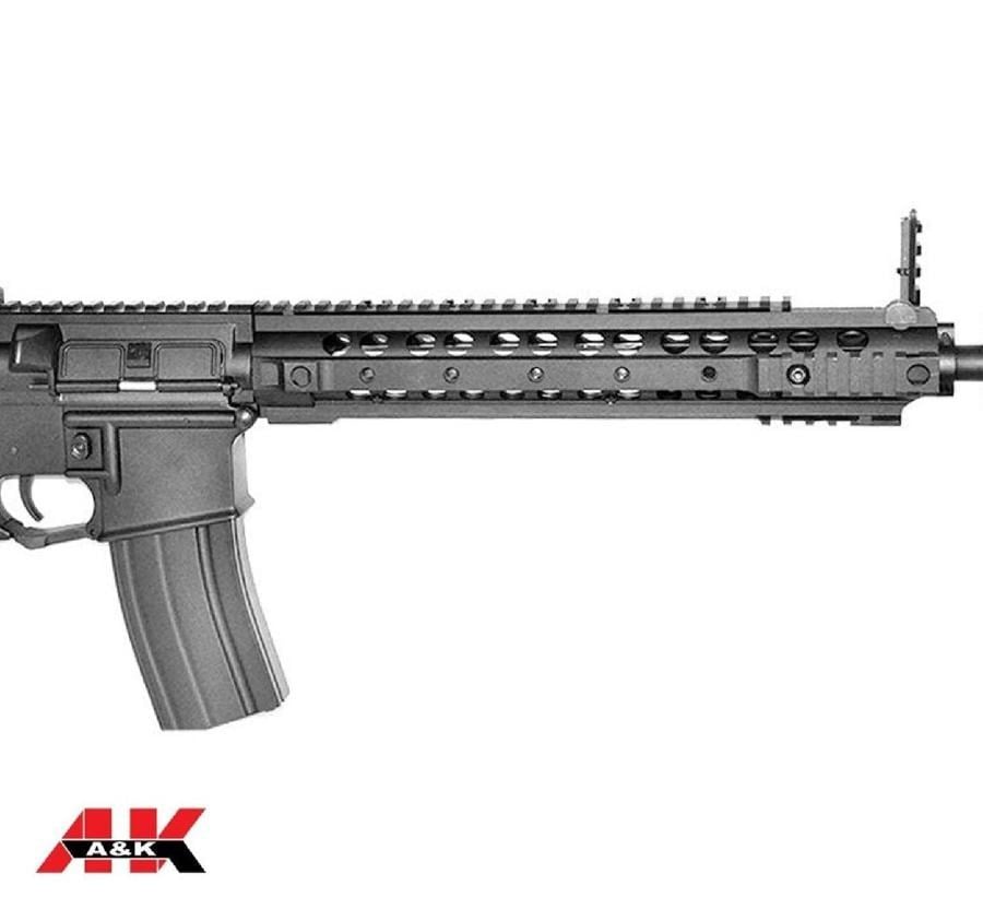 A&K M4 DMR Diamond Head Susturucu Replikalı AEG TÜFEK - Siyah