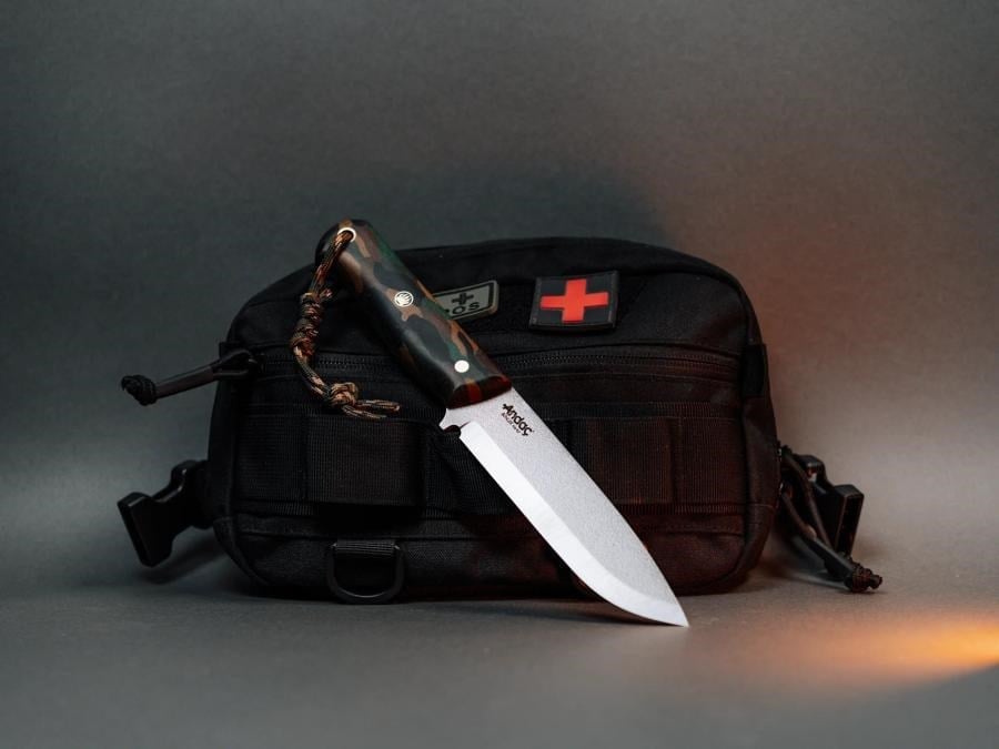 Ares Scandi - Kamuflaj Micarta Kabza