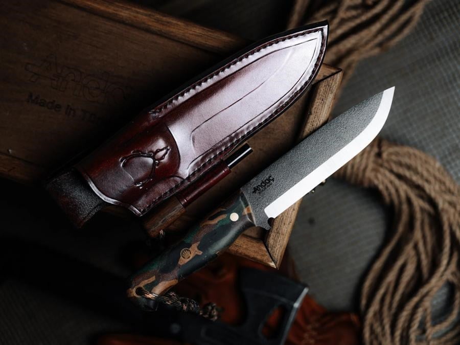 Ares Scandi - Kamuflaj Micarta Kabza