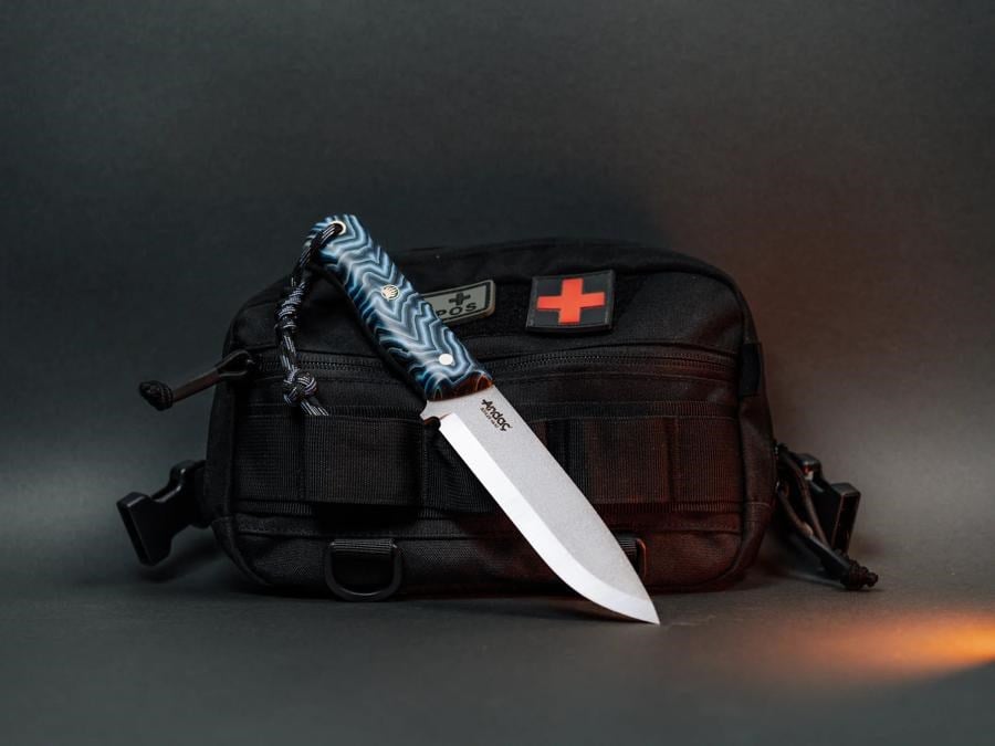 Ares Scandi - Mavi Micarta Kabza