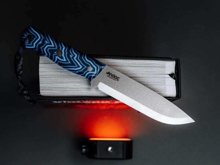 Ares Scandi - Mavi Micarta Kabza