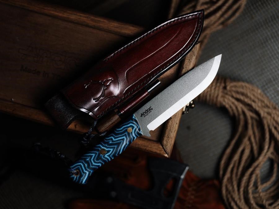 Ares Scandi - Mavi Micarta Kabza