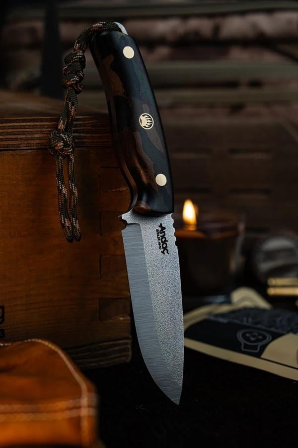 Aurora Scandi - Kamuflaj Micarta Kabza