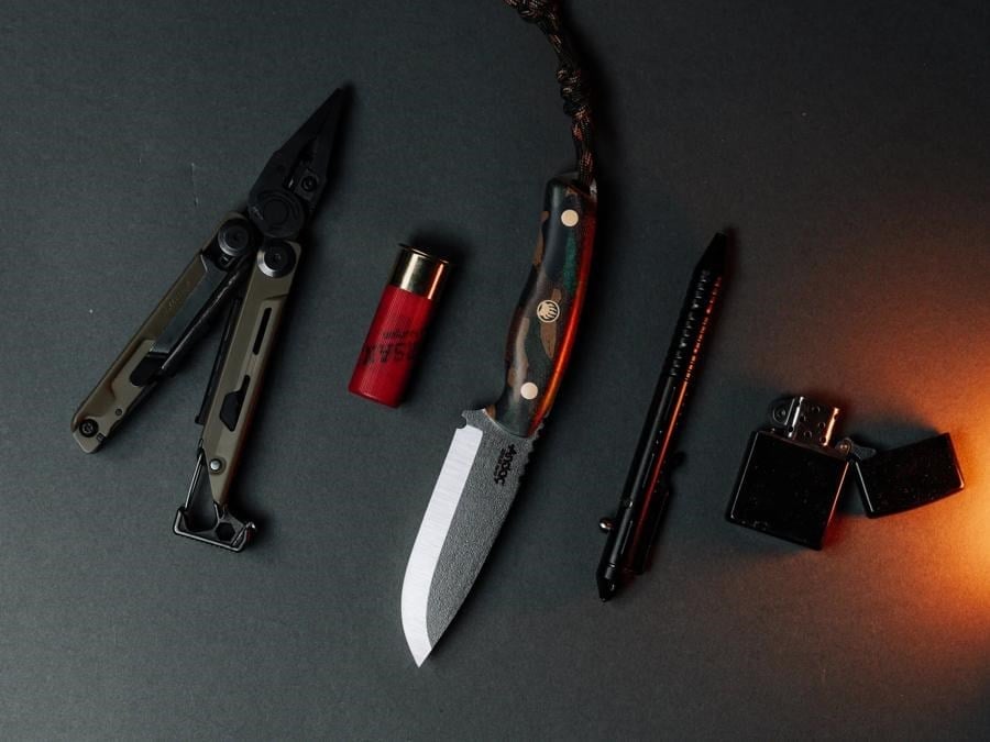 Aurora Scandi - Kamuflaj Micarta Kabza