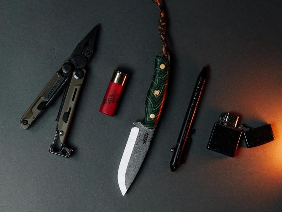 Aurora Scandi - Yeşil Micarta Kabza