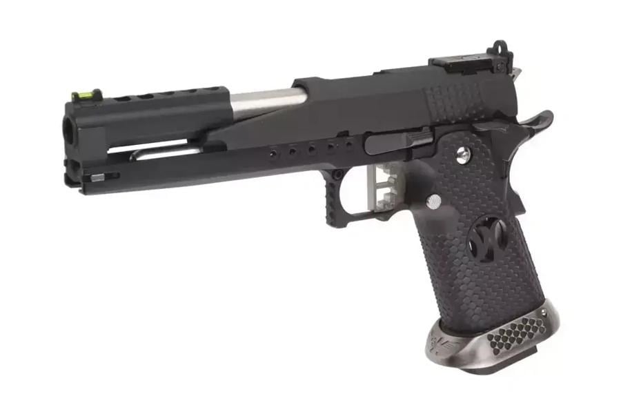 AW HX2202 Split Siyah IPSC Turnuva GBB Airsoft Tabanca