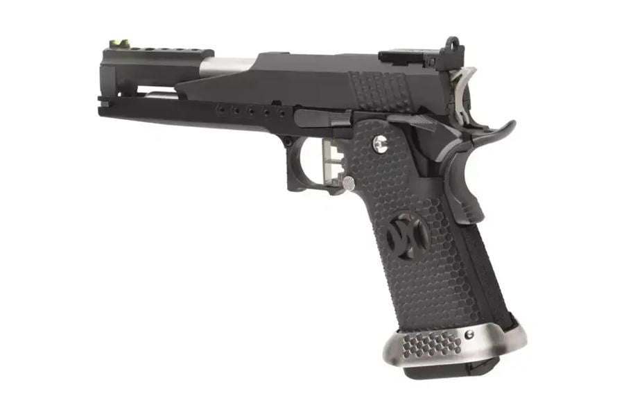 AW HX2202 Split Siyah IPSC Turnuva GBB Airsoft Tabanca