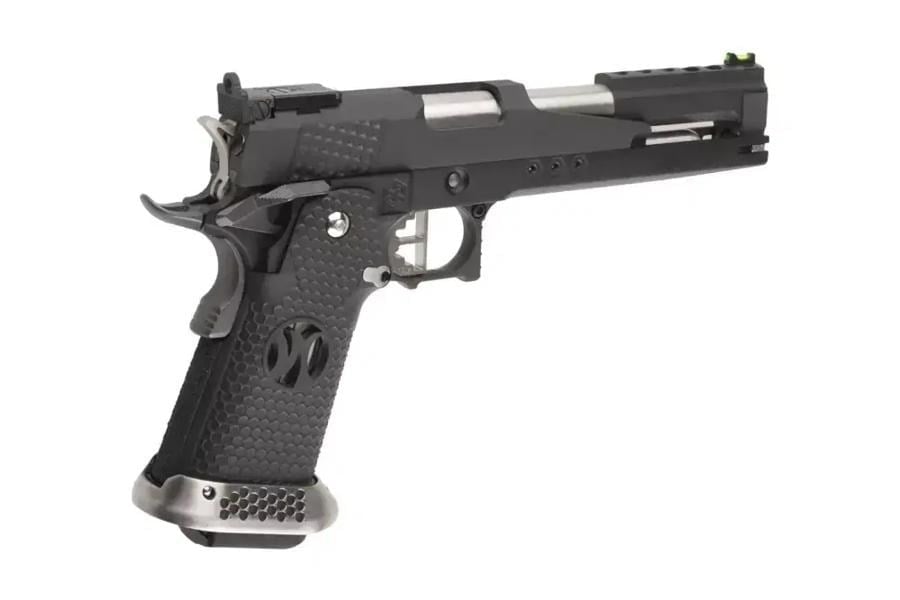 AW HX2202 Split Siyah IPSC Turnuva GBB Airsoft Tabanca