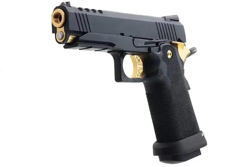 AW HX2711 4.3'' Hi-Capa Slide Cut Compact Black & Gold GBB Airsoft Tabanca