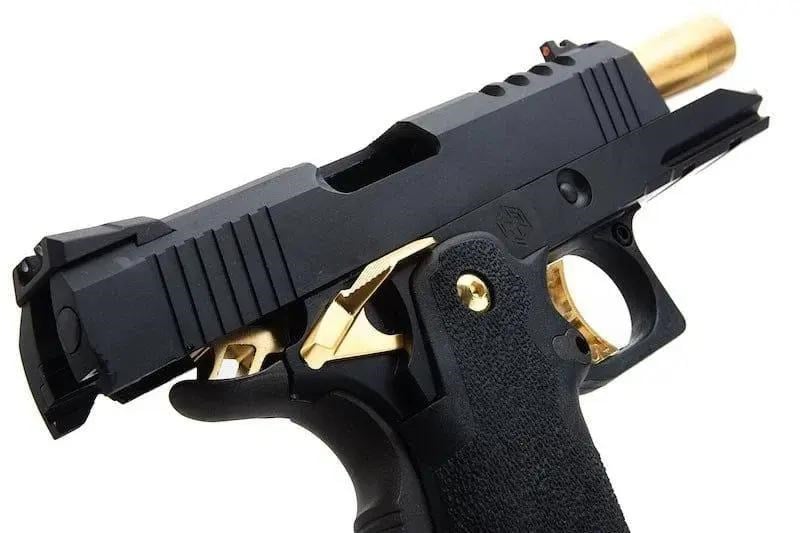 AW HX2711 4.3'' Hi-Capa Slide Cut Compact Black & Gold GBB Airsoft Tabanca