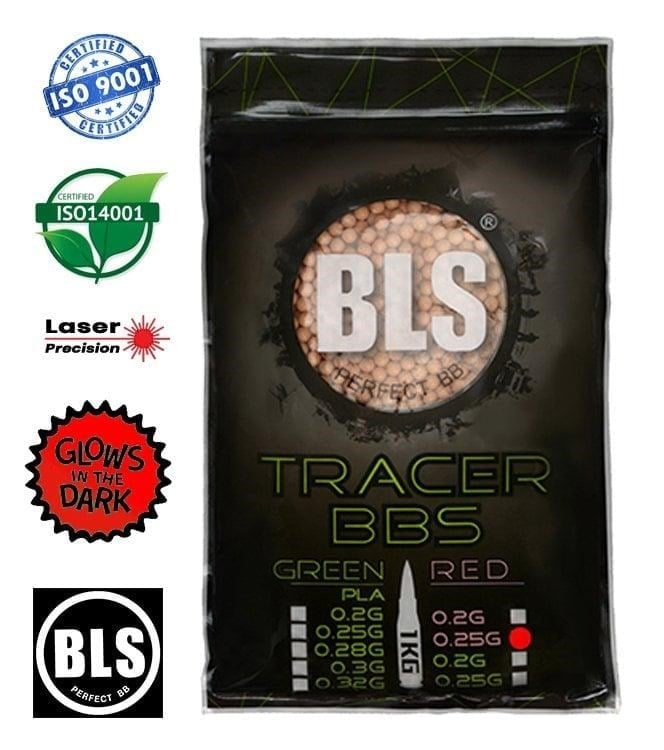 BLS Perfect 0.25g Tracer Red 4000adet Kırmızı Airsoft BB 1KG