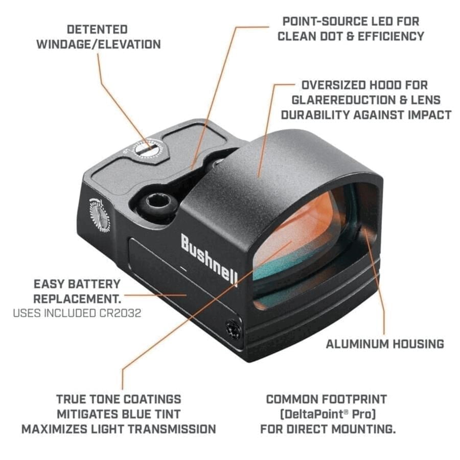BUSHNELL RXS-100 1X25MM 4 MOA RED DOT