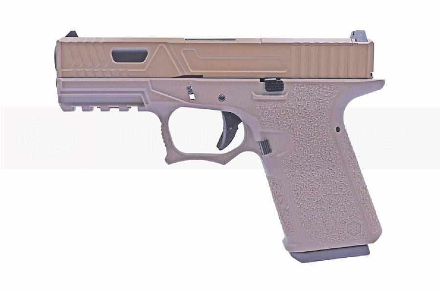 Cybergun AW Glock19 MOS TAN VX9311 Optics Ready GBB Airsoft Tabanca