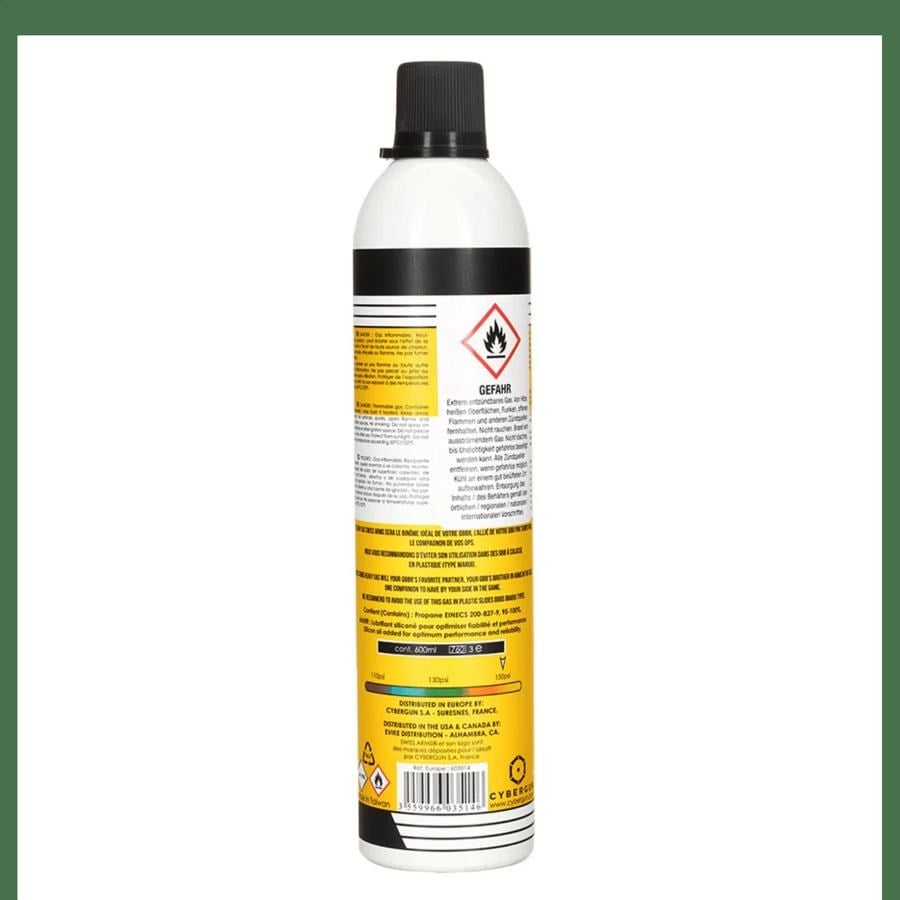 Cybergun Swiss Arms Silikonlu 150PSI / 760 ml Airsoft Heavy Gas - Sarı Şişe