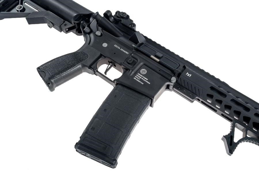 Delta Armory Grand Power AR15 13'' M-Lok ALPHA Siyah AEG Airsoft Tüfek / Pil Şarj Setli