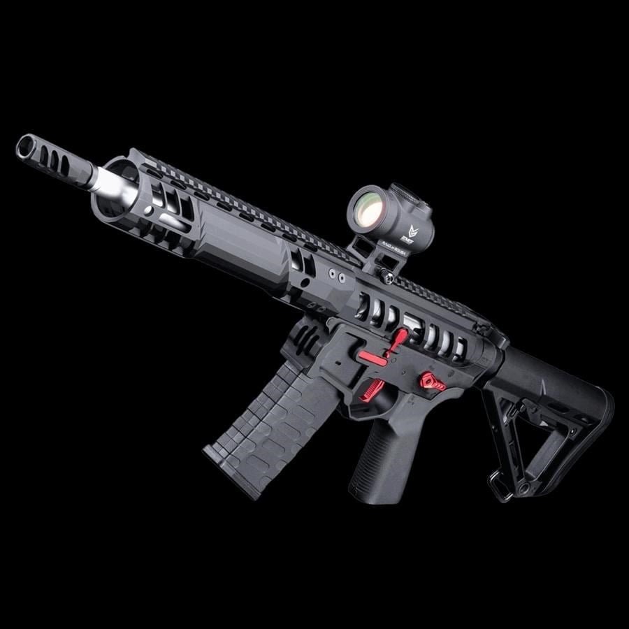 EMG F1 UDR-15 SIYAH/KIRMIZI Skeletonized AR-15 eSilverEdge C7M M-LOK Handguard Airsoft AEG Tüfek (EMG-SC-BR-3)