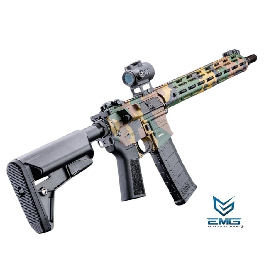 EMG Umbrella Corpo M4 M-LOK Airsoft AEG Tüfek (Woodland /Carbine 400 FPS)