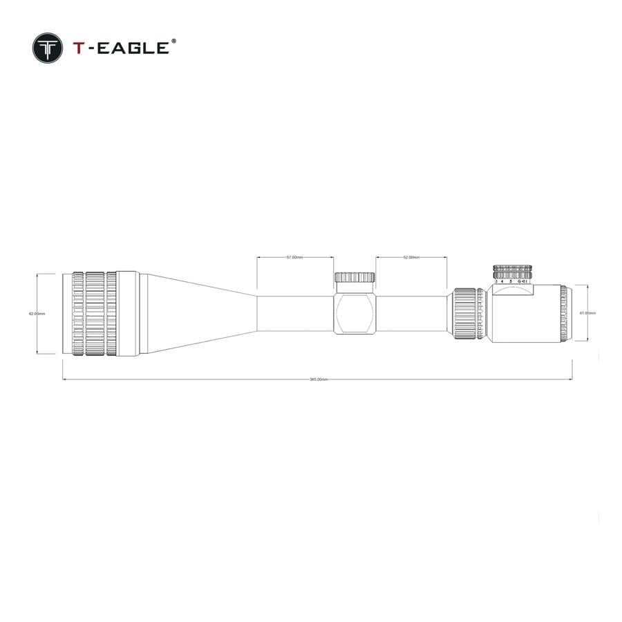 EOX 6-24x50 AOEG-M SFP Kırmızı Yeşil Aydınlatmalı Havalı Tüfek Dürbünü