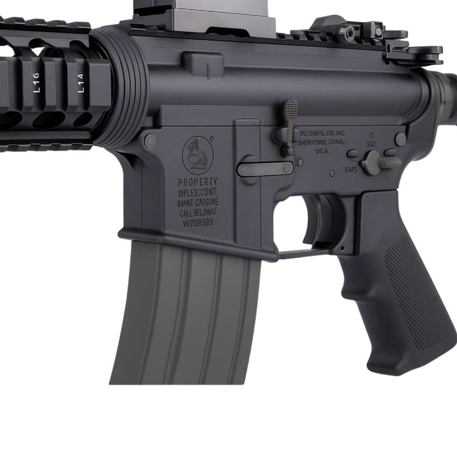 GHK Colt M4A1 RIS 14.5inç GREEN Gas Blowback Airsoft Tüfek - Siyah (GAS ŞARJÖR VERSİYON)
