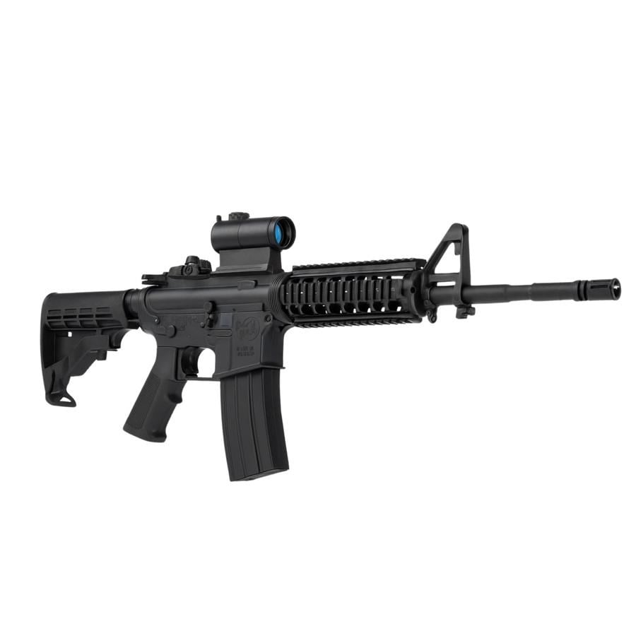 GHK Colt M4A1 RIS 14.5inç GREEN Gas Blowback Airsoft Tüfek - Siyah (GAS ŞARJÖR VERSİYON)