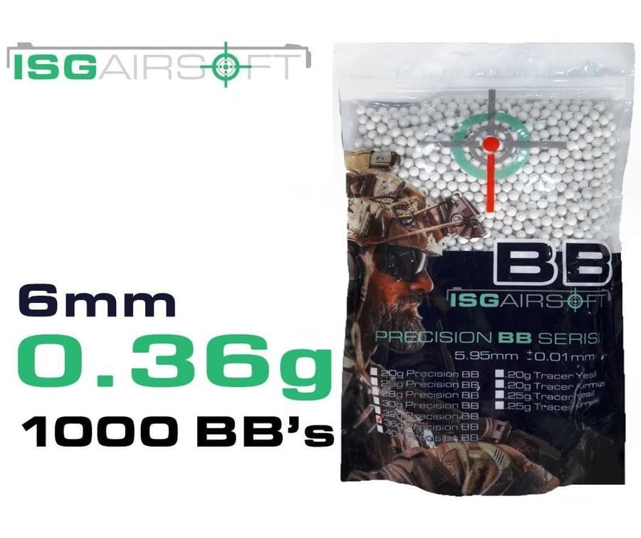 ISGairsoft 0.36g Airsoft BB 1000adet Paket