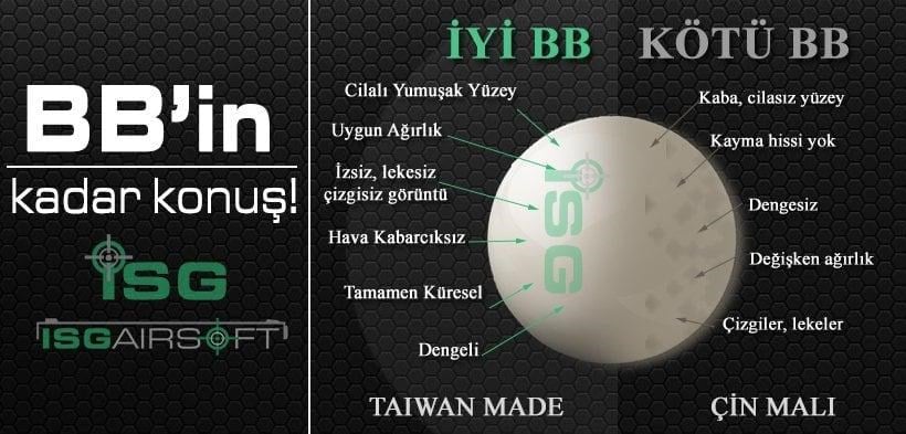 ISGairsoft 0.36g Airsoft BB 1000adet Paket