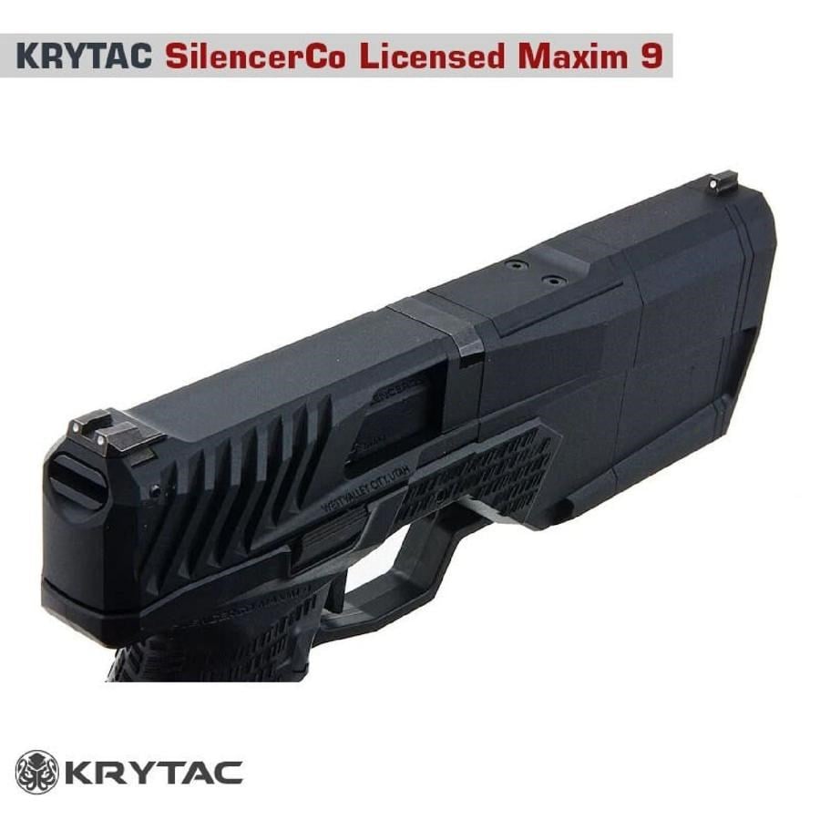 KRYTAC SilencerCo Maxim9 Siyah GBB Airsoft Tabanca