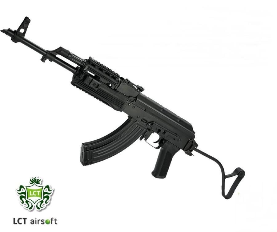 LCT TIMS AK47 Katlanır Wire Dipçikli Çelik AEG TÜFEK - Siyah