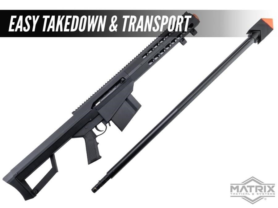 Matrix Barrett Lisanslı M82A1 Bolt Action Sniper Siyah Spring Airsoft Tüfek