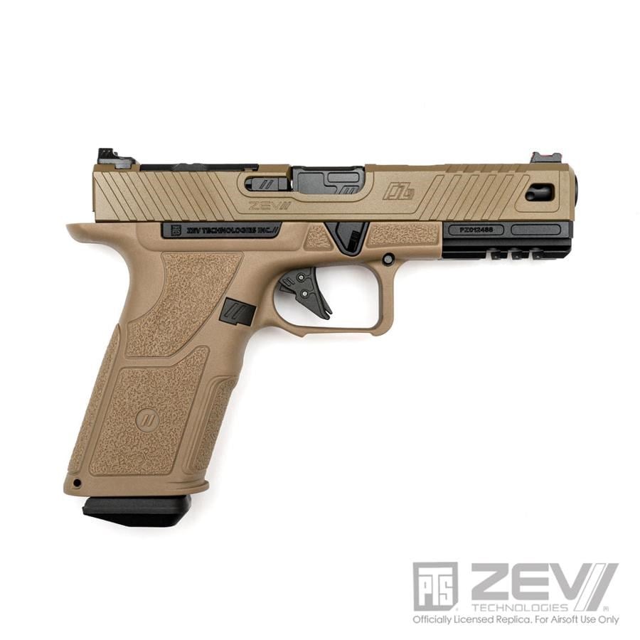 PTS ZEV OZ9 Elite TAN GBB Custom Glock Airsoft Tabanca DARK EARTH ZV613680313